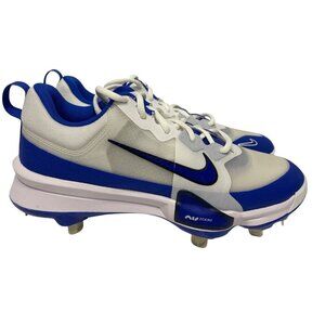 Nike Air Zoom Trout 9 Pro Metal Baseball Cleats Mens Size 7.5 White & Royal Blue